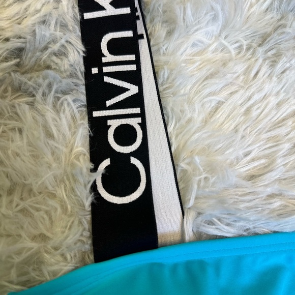 Calvin Klein TROPICAL WATERS Logo-Straps Bikini Swim Top, - Picture 6 of 8